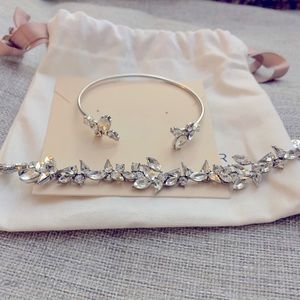 Parker bracelet and every cuff set crystal wedding olive & piper worn once